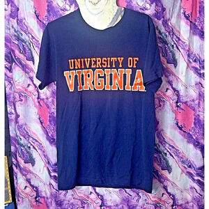 University of Virginia Cavaliers T Shirt S Blue Jerzees Heavyweight Blend UVA